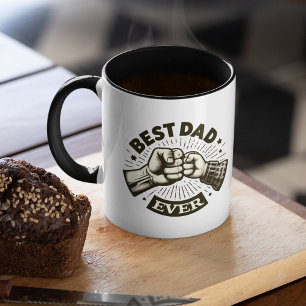 Fist Pump Best Dad Ever Personalised Photo Mug