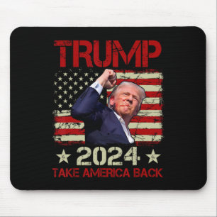 Fist Pump Shot At Trump 2024 Trump Survives Rally Mouse Mat