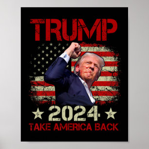 Fist Pump Shot At Trump 2024 Trump Survives Rally Poster