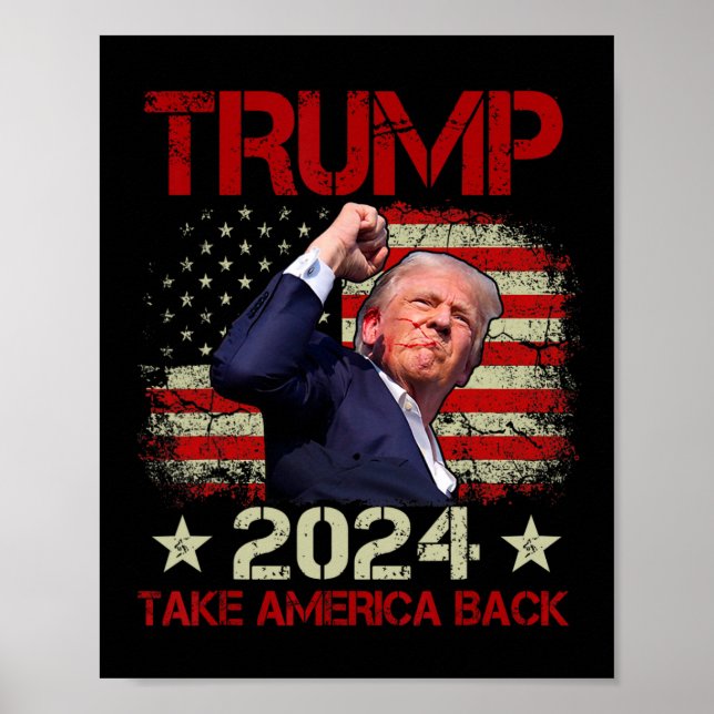 Fist Pump Shot At Trump 2024 Trump Survives Rally  Poster (Front)