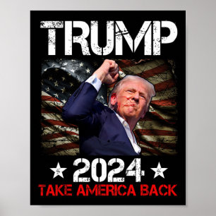 Fist Pump Shot At Trump 2024 Trump Survives Rally  Poster