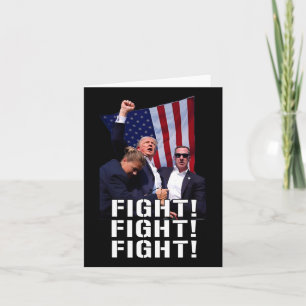 Fist Pumped Fight Pray For Trump America  Card
