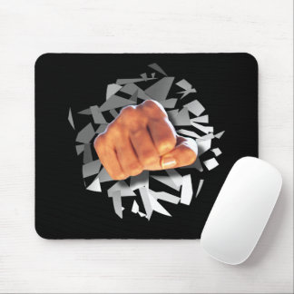 Fist Punching Through! Mouse Mat