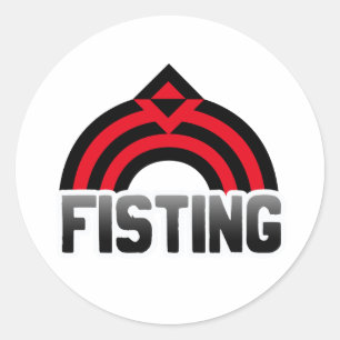 FIST RAINBOW CLASSIC ROUND STICKER