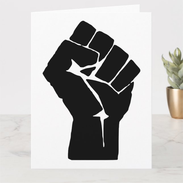 Fist, Rebel, Riot, Resistance, Communist Style Card (Small Plant)