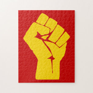 Fist, Rebel, Riot, Resistance, Communist Style Jigsaw Puzzle