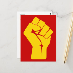 Fist, Rebel, Riot, Resistance, Communist Style Postcard