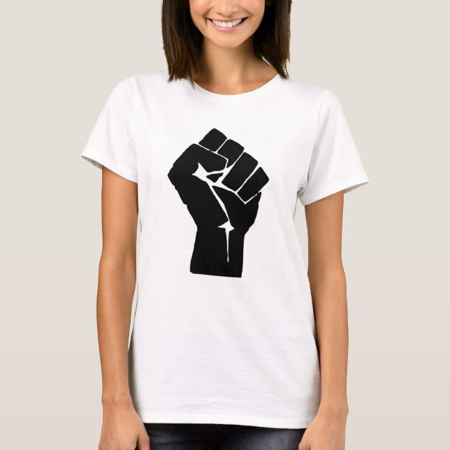 Fist, Rebel, Riot, Resistance, Communist Style T-Shirt (Front)