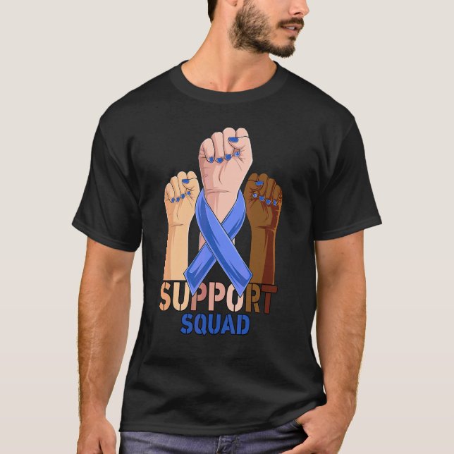 Fist Squad Diabetes Awareness Month Support Hope L T-Shirt (Front)