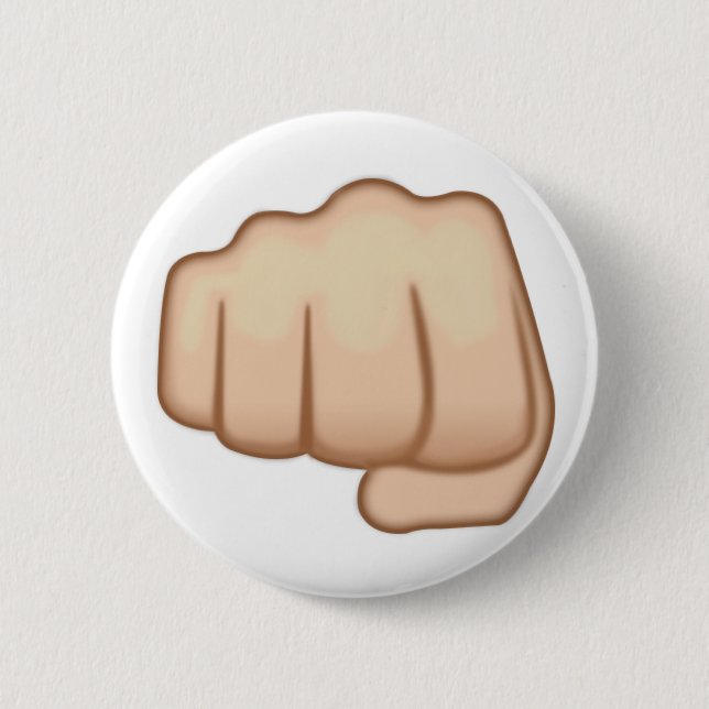 Fisted Hand Sign Emoji 6 Cm Round Badge (Front)