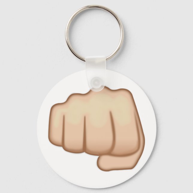 Fisted Hand Sign Emoji Key Ring (Front)