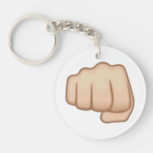 Fisted Hand Sign Emoji Key Ring