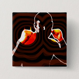 fists of fire. 15 cm square badge