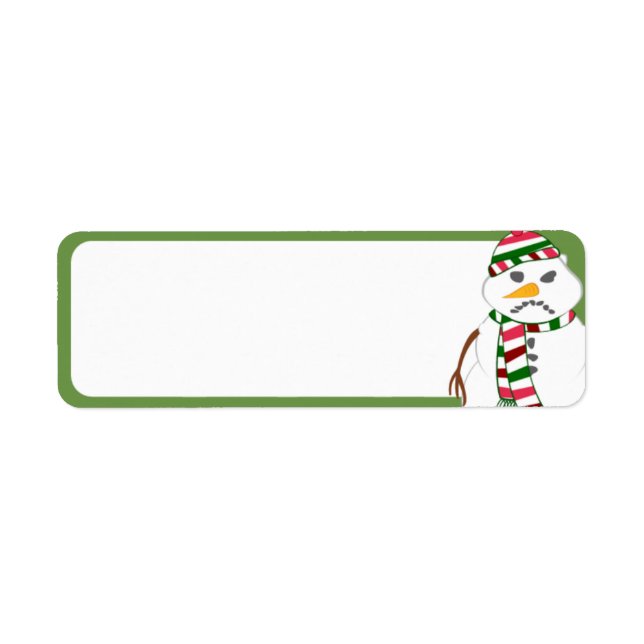 Fisty the Snowman Return Address Labels (Front)