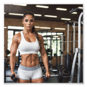Fit Athletic Toned Gym Babe Photo Print