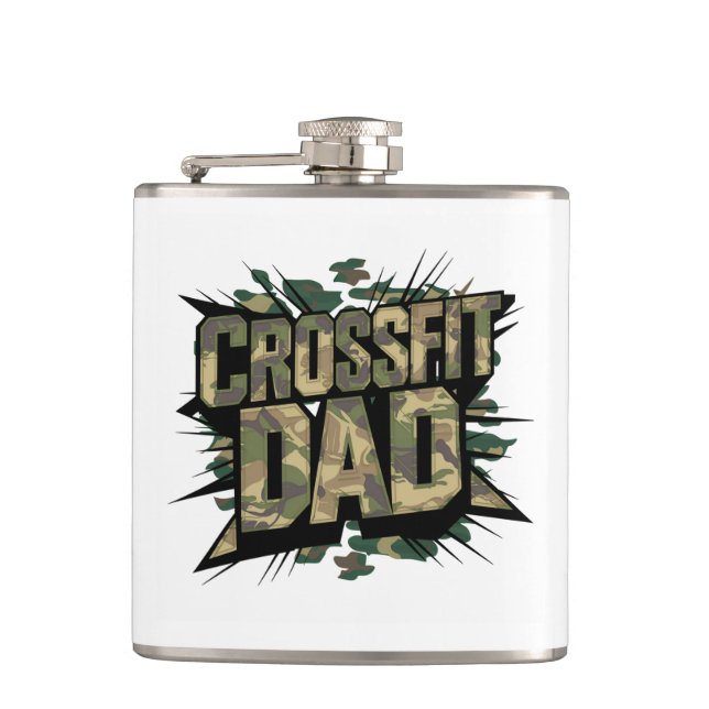 Fit Father Explosive Camouflage CrossFit Flask (Front)