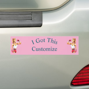 Fit Female Boxer Thunder_Cove Bumper Sticker