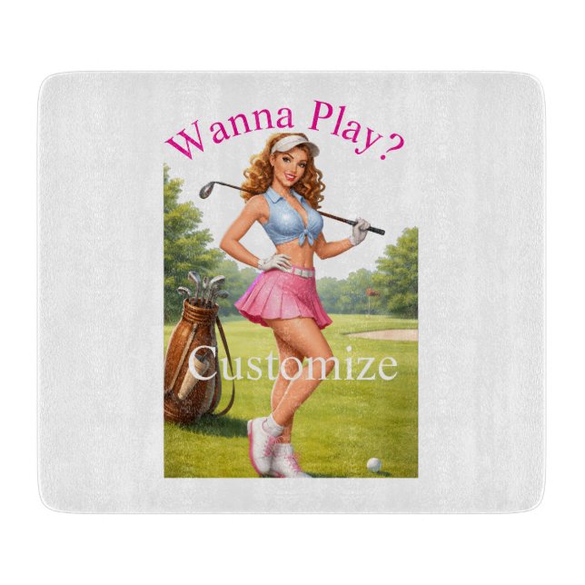 Fit Female Golfer Thunder_Cove Cutting Board (Front)