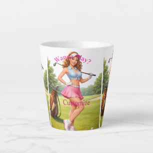 Fit Female Golfer Thunder_Cove Latte Mug