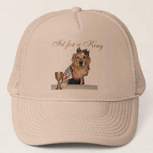 "Fit for a King" Golden Retriever Trucker Hat