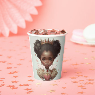 "Fit for a Queen: African American Queen paper cup