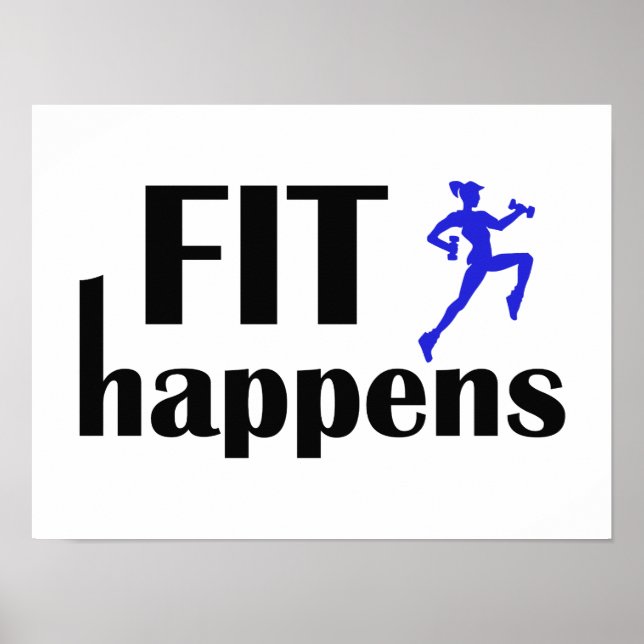 Fit Happens Workout Motivation Poster (Front)