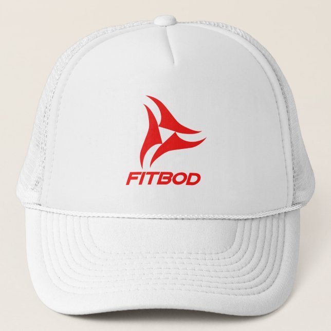 FITBOD red fitness logo Trucker Hat (Front)