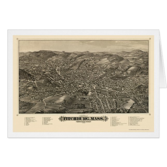 Fitchburg, MA Panoramic Map - 1882 (Front Horizontal)