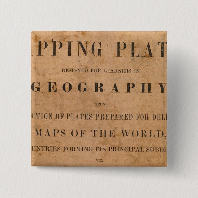 Fitch's mapping plates 15 cm square badge (Front)