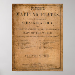 Fitch's mapping plates poster
