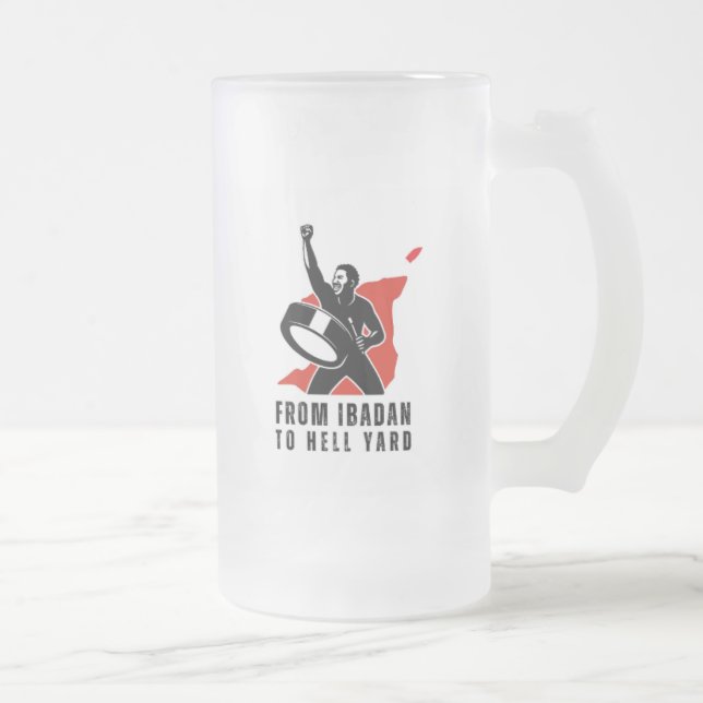 FITHY 16oz Victory (left-handed) Frosted Glass Beer Mug (Right)