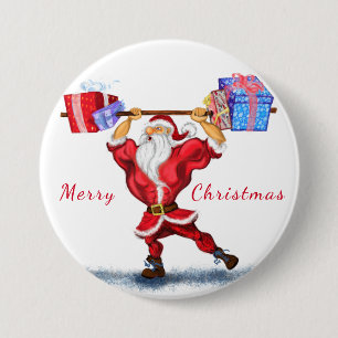 Fitnass Santa Claus Button
