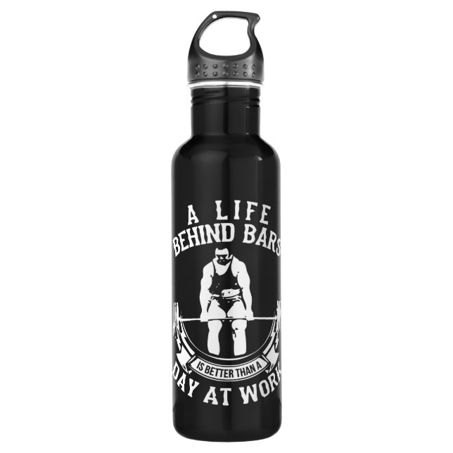 Fitness and Bodybuilding Motivation 710 Ml Water Bottle (Front)