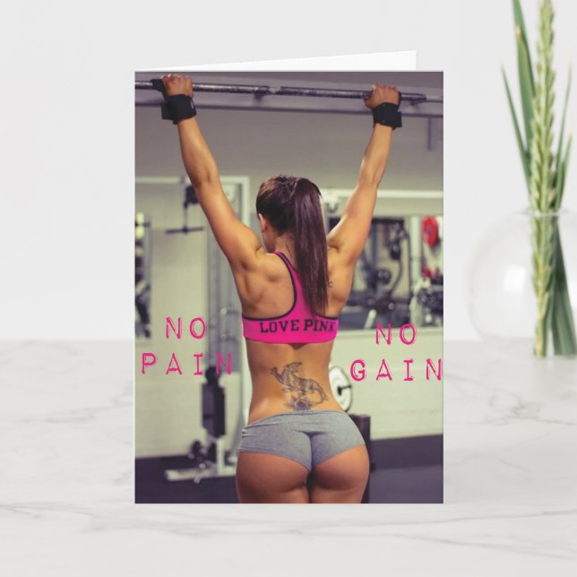 Fitness and Bodybuilding Motivation Card (Front)