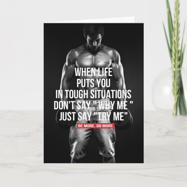 Fitness and Bodybuilding Motivation Card (Front)