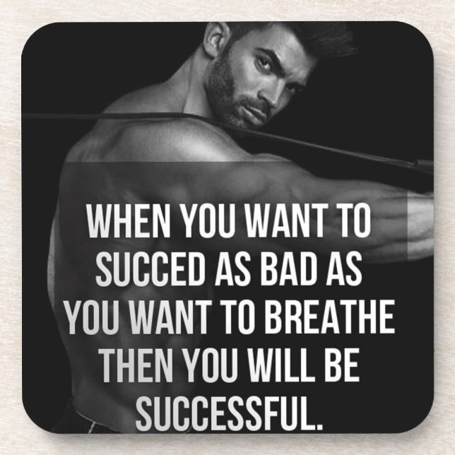 Fitness and Bodybuilding Motivation Coaster (Front)