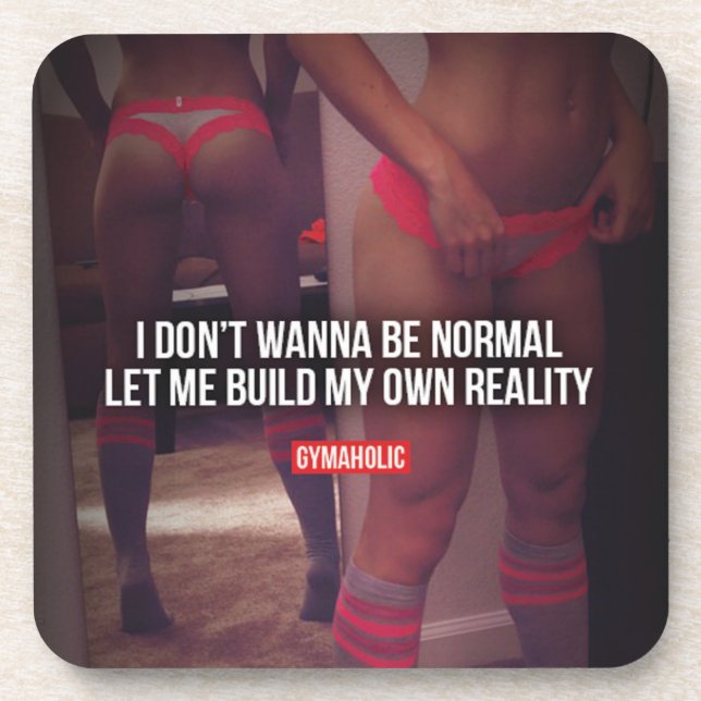 Fitness and Bodybuilding Motivation Coaster (Front)