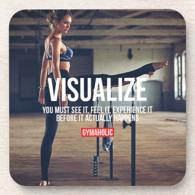 Fitness and Bodybuilding Motivation Coaster (Front)