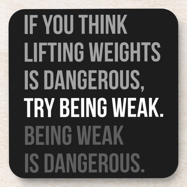 Fitness and Bodybuilding Motivation Coaster (Front)