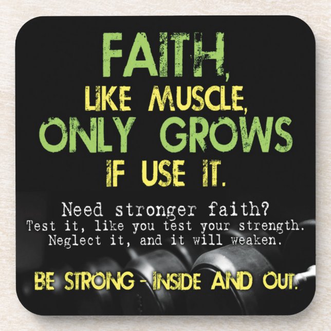 Fitness and Bodybuilding Motivation Coaster (Front)