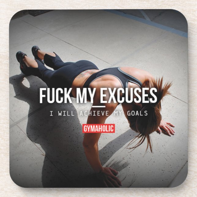 Fitness and Bodybuilding Motivation Coaster (Front)