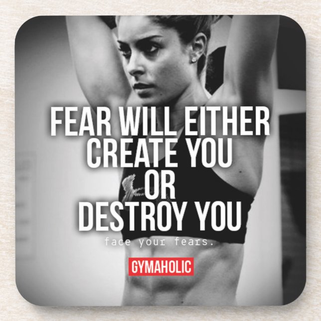 Fitness and Bodybuilding Motivation Coaster (Front)