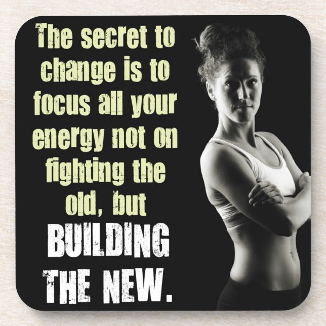 Fitness and Bodybuilding Motivation Coaster (Front)