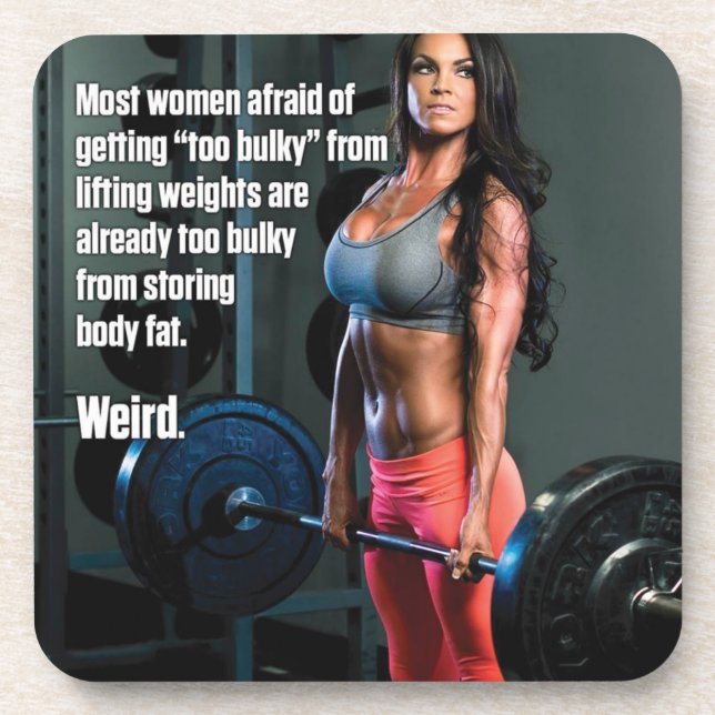 Fitness and Bodybuilding Motivation Coaster (Front)