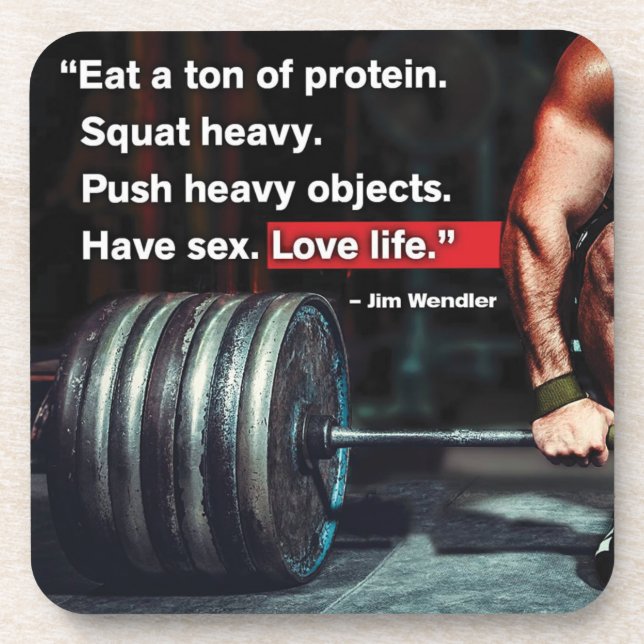 Fitness and Bodybuilding Motivation Coaster (Front)