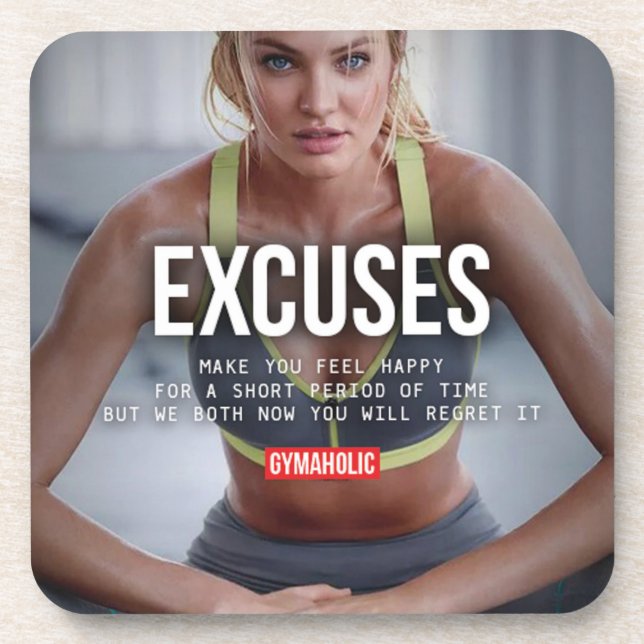 Fitness and Bodybuilding Motivation Coaster (Front)