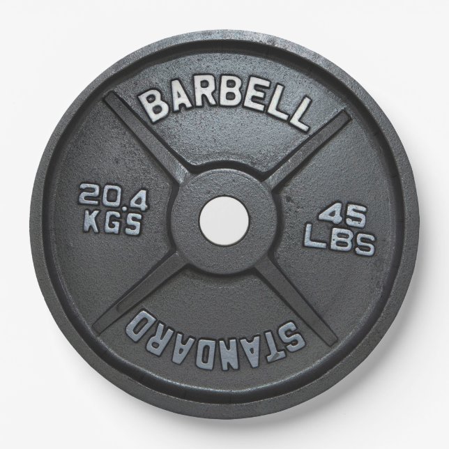 Fitness and Gym Motivation Paper Plate (Front)