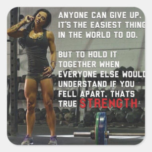 Fitness and Gym Motivation Square Sticker