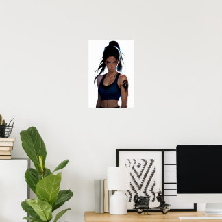 Fitness Anime Girl - Workout Motivation Poster