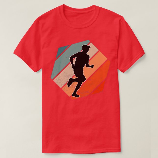 Fitness Athlete Outfit Vintage Runner T-Shirt (Design Front)